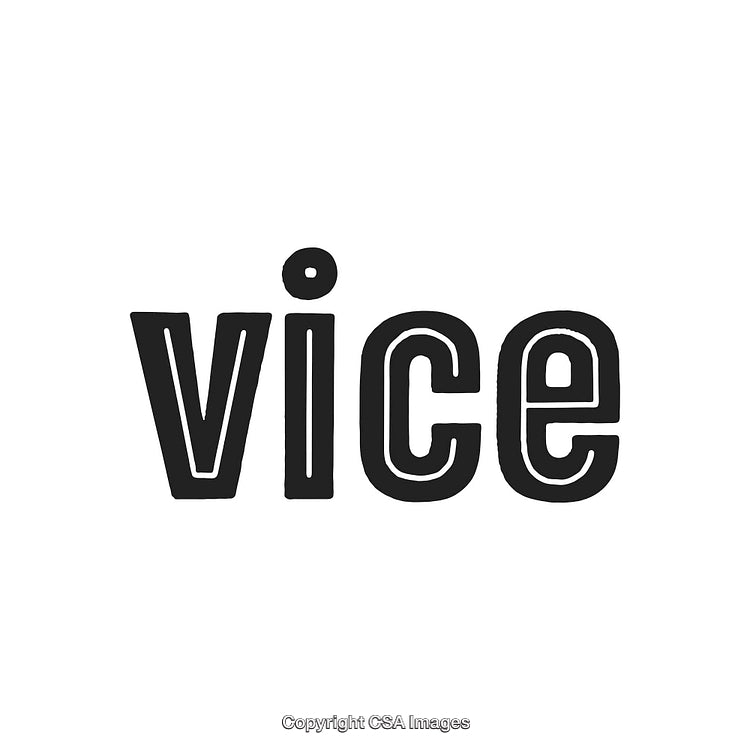 Bold Typography of the Word 'Vice' in Black on White Background