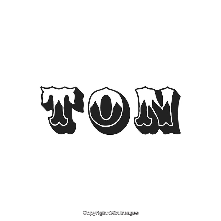 Vintage Style Text Design with Bold Black and White Lettering Display
