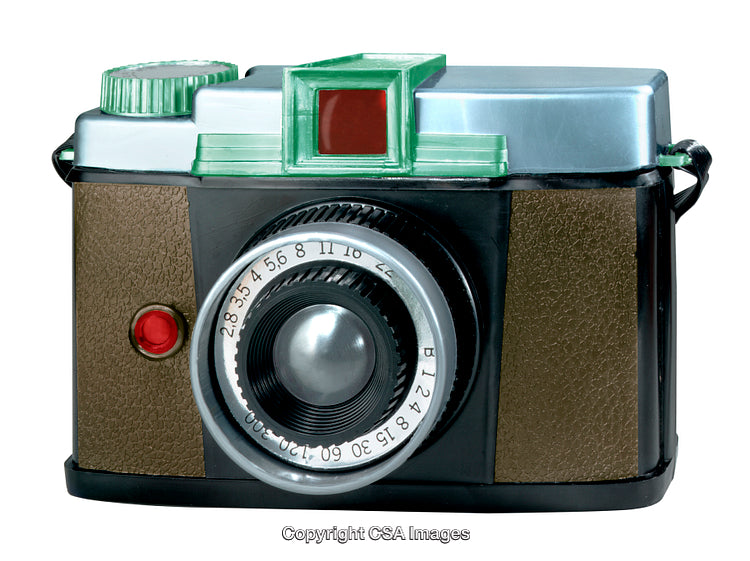 Vintage Plastic Toy Camera With Retro Design and Bright Details
