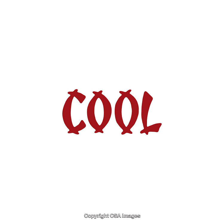 Stylish Red Cool Text Design on Minimal White Background