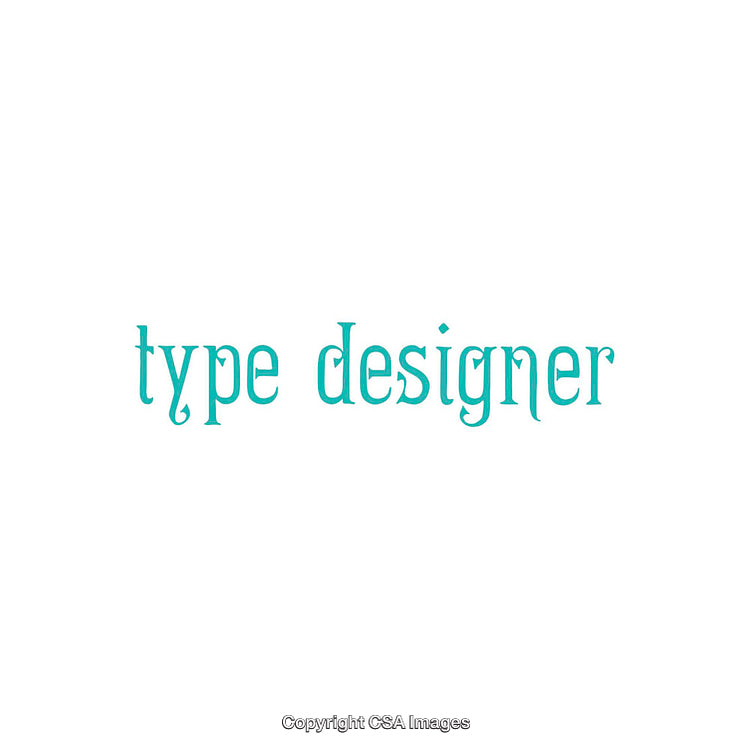 Typography Design Image Featuring Unique and Creative Typefaces in Teal Shade