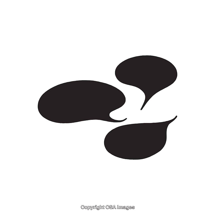 Black Abstract Dingbat Shapes on a White Background