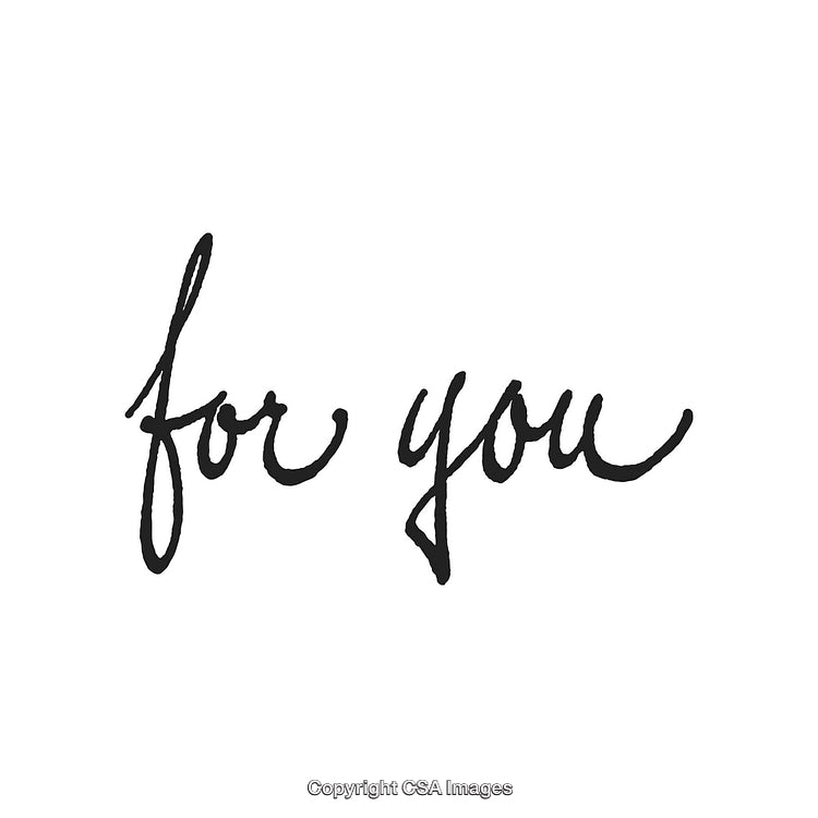 Elegant Handwritten Text 'For You' on White Background