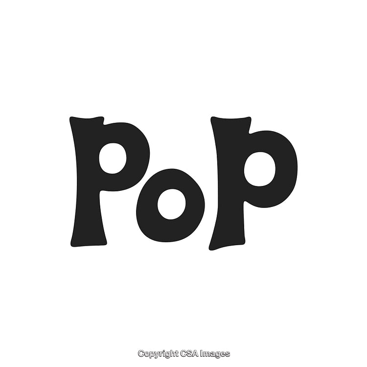 Playful Typography Style Design Featuring the Word Pop in Black