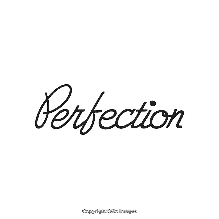 Elegantly Written Perfection in Script Font on a Clean White Background