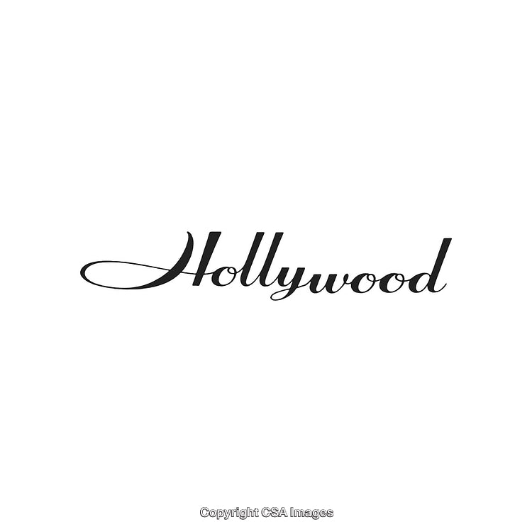 Elegant Calligraphy Design Displaying the Word 'Hollywood' in Stylish Font