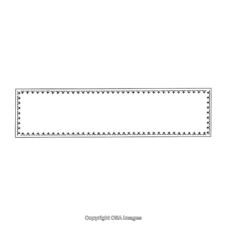 Minimalistic Black and White Decorative Border with Leaf Patterns