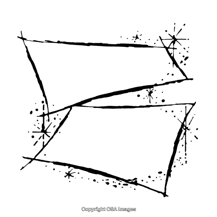 Abstract Black and White Geometric Border Illustration