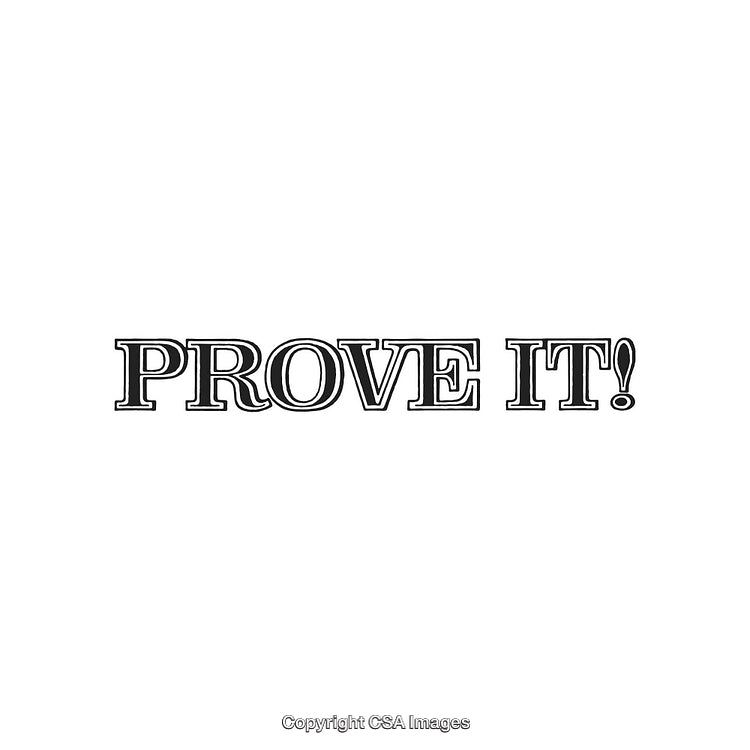 Prove It Text Bold Typography on a Minimalist White Background
