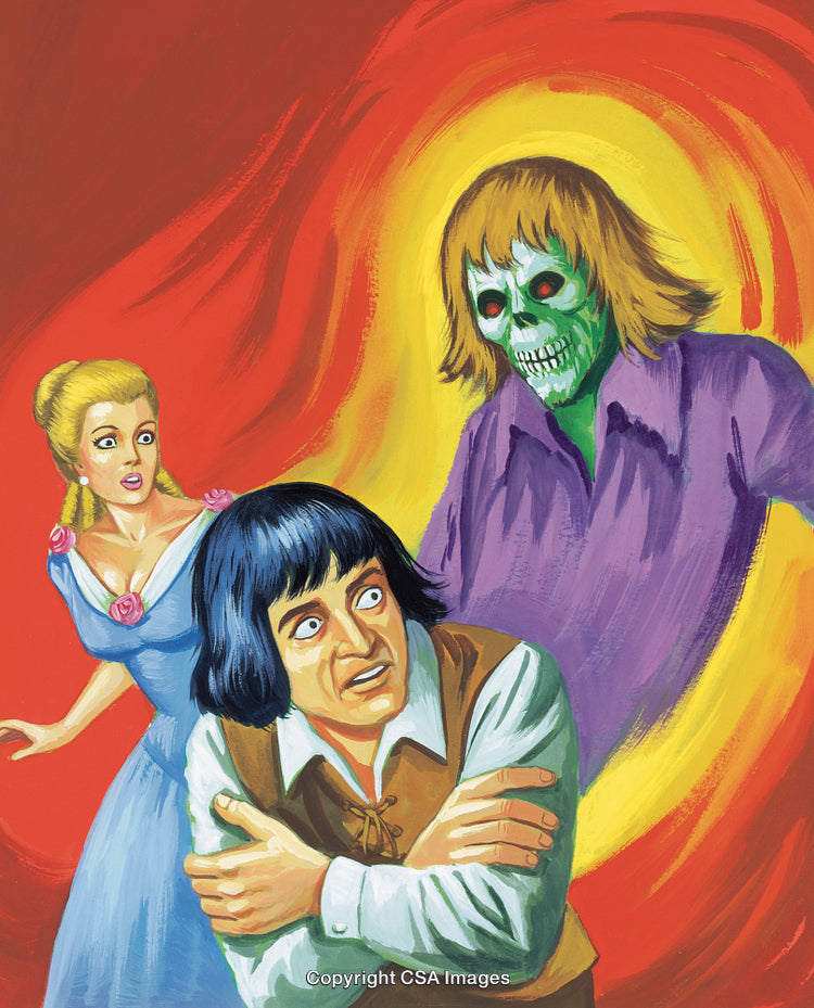 Fearful Encounter with a Ghostly Apparition in a Dramatic Scene