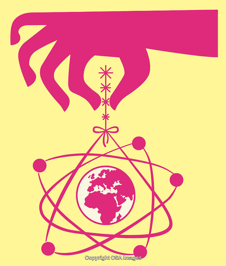 Vibrant Illustration of Global Responsibility and Scientific Connection