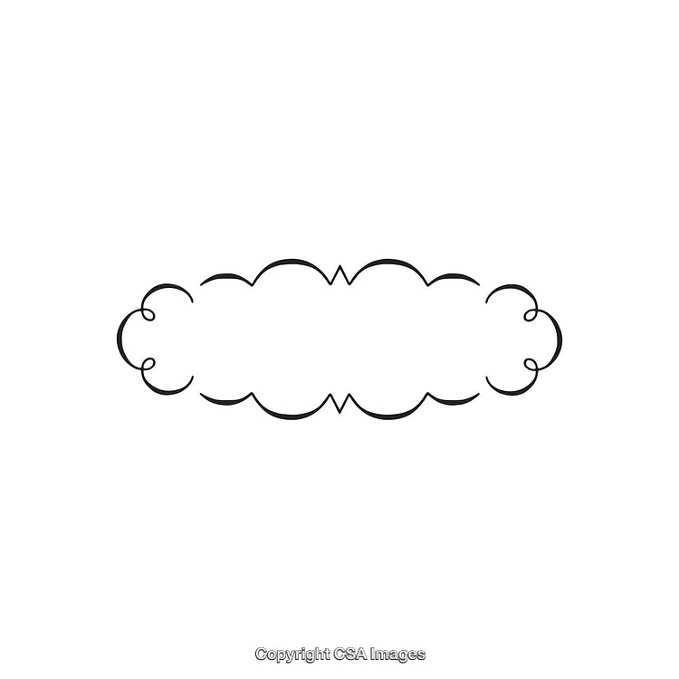 Elegant Black and White Ornamental Border With Symmetrical Decorative Design