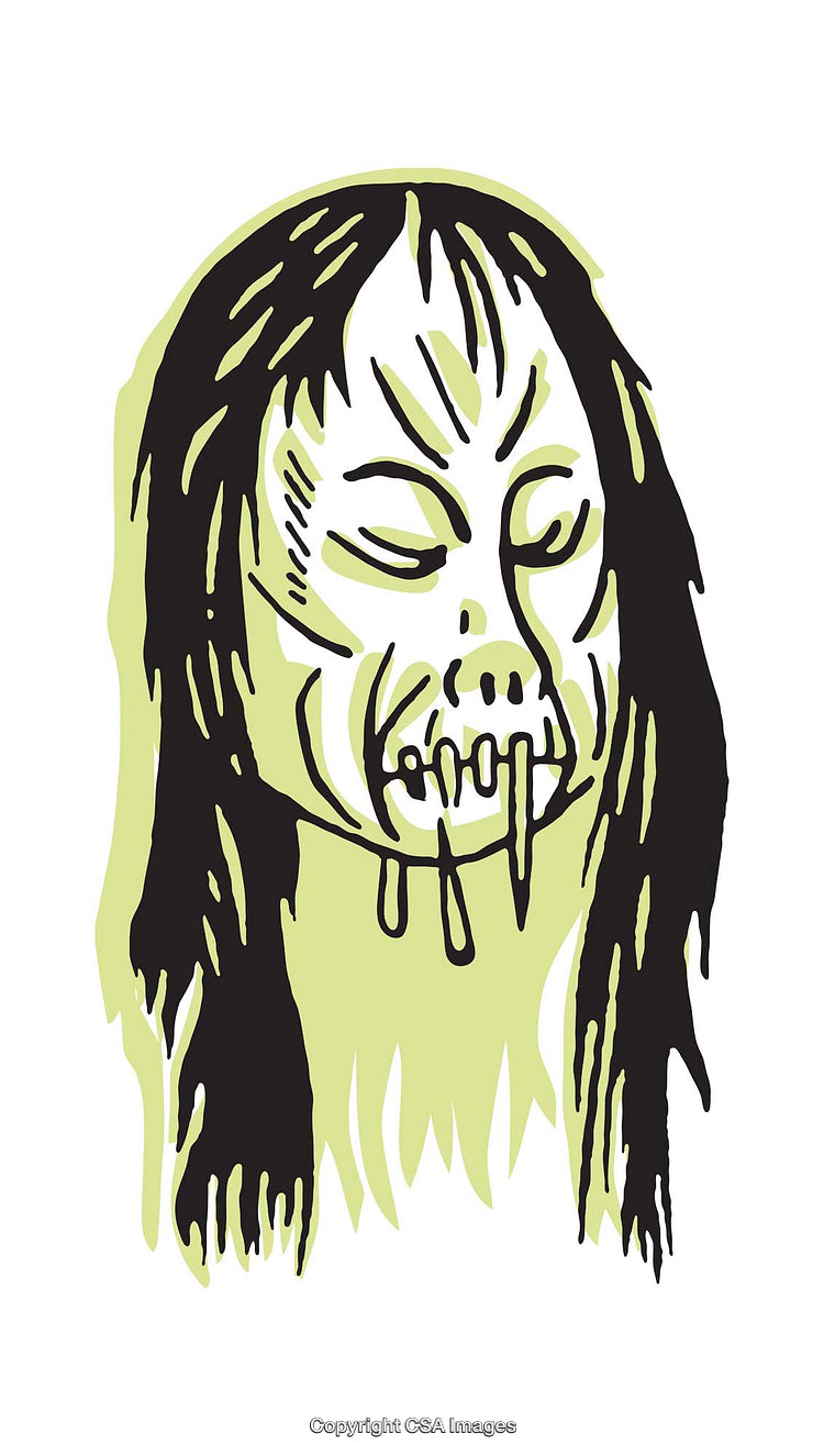 Colorful Illustration of Monster Face with Distinctive Expression and Features