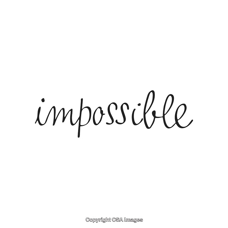 Impossible Transformed Into Possible, Encouraging Motivational Handwritten Typographic Design
