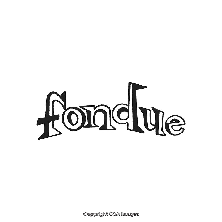 Creative Fondue Logo with Unique Typography on a Plain White Background