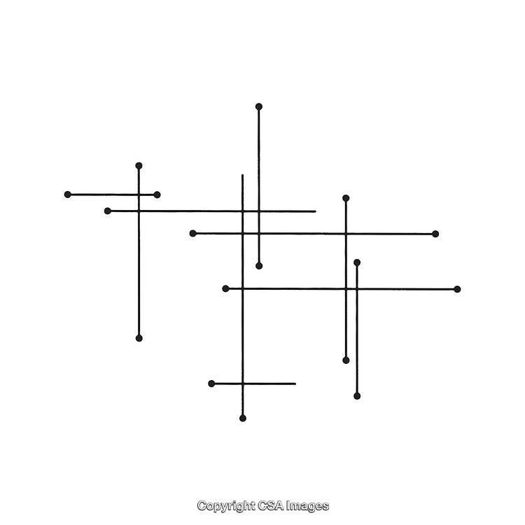Black and White Geometric Line Drawing with Minimalistic Design