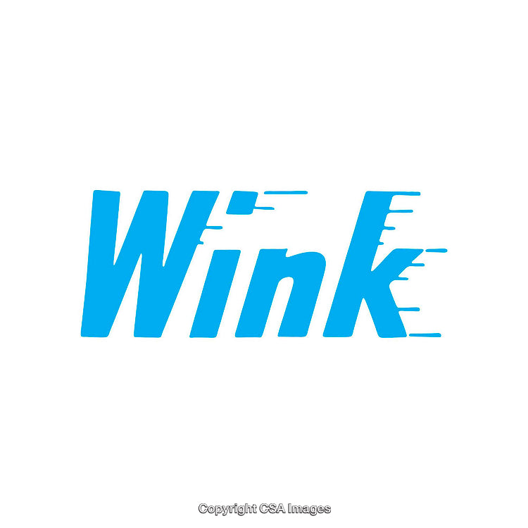 Modern Blue Design Featuring the Word 'Wink' with Dynamic Motion Effect