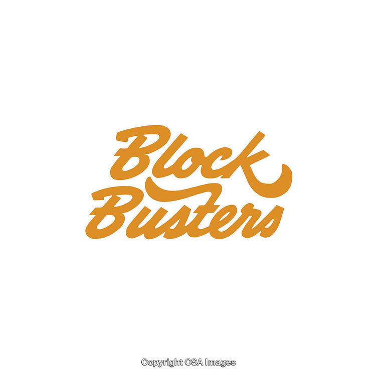 Retro Inspired Blockbusters Typography Design in Vibrant Orange Color Scheme