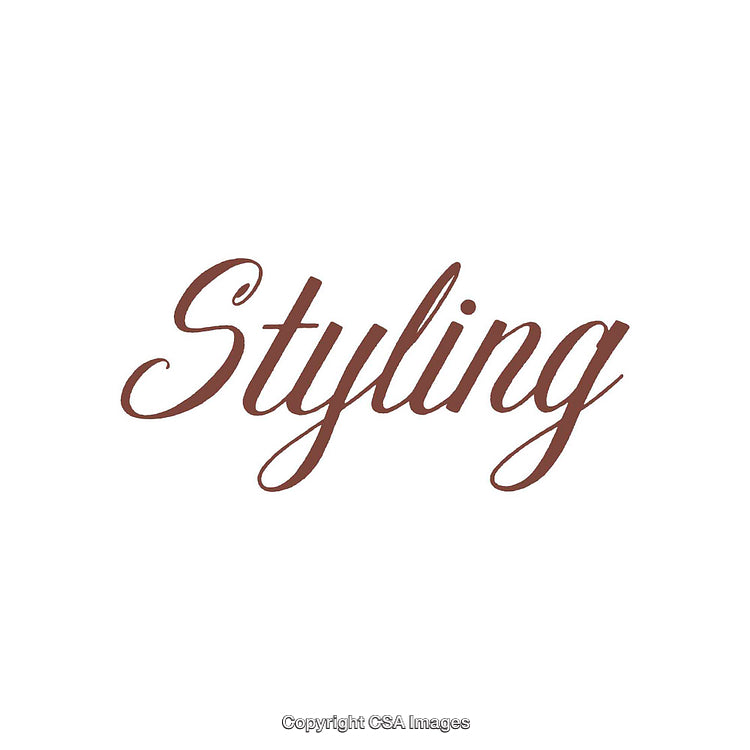 Elegant Brown Typography Design Displaying 'Styling' in Classic Script Font