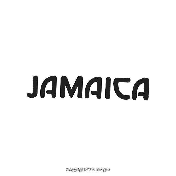 Jamaica Text Design in Bold Typography on a White Background
