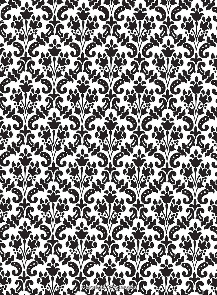Elegant Black and White Damask Pattern for Stylish Backgrounds