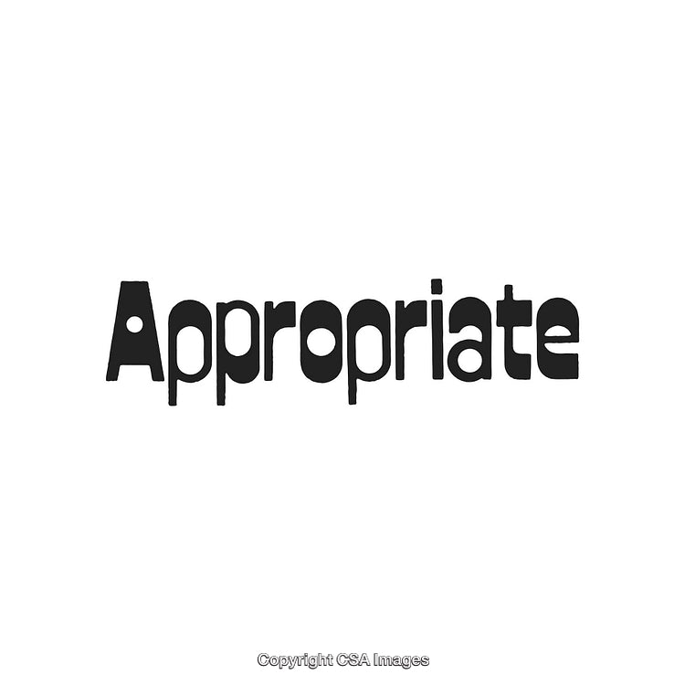 Creative Typography Design Featuring the Word 'Appropriate' in Bold Font