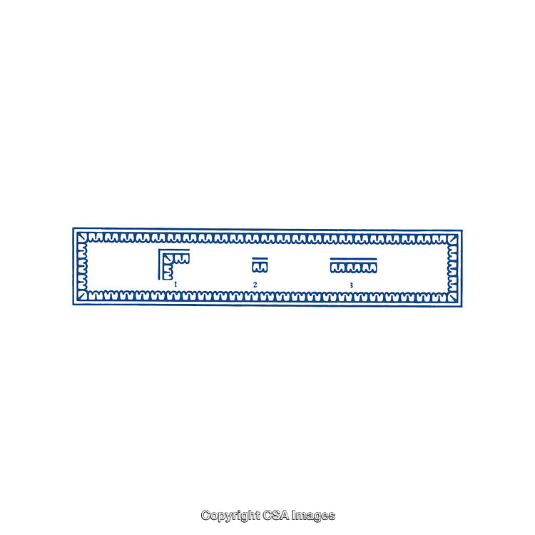 Detailed Blueprint Illustration of a Rectangular Room with Measurements
