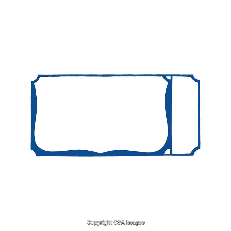 Blue Decorative Vintage Frame Illustration with Empty White Center