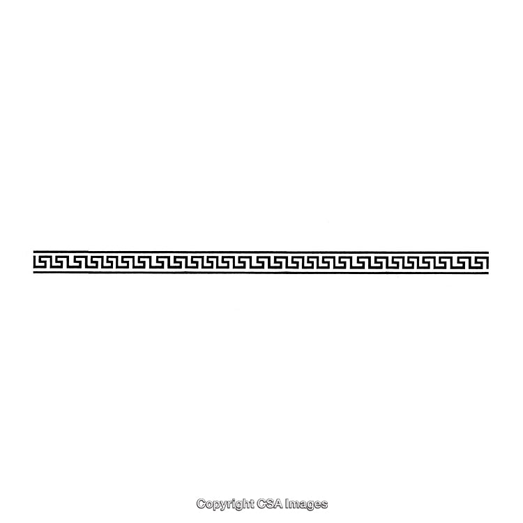 Seamless Black And White Geometric Border Pattern Vector Design