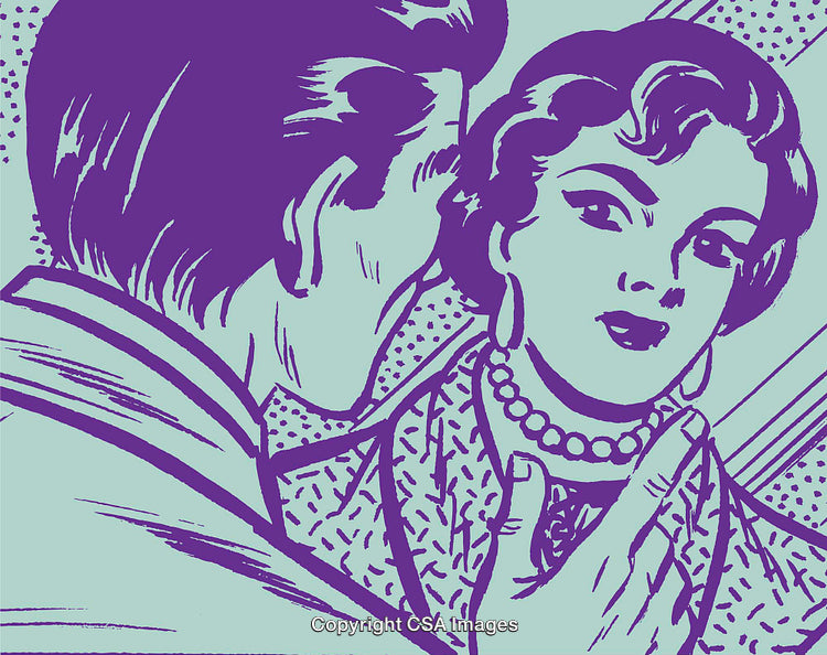 Retro Style Pop Art Illustration of a Couple Interacting Emotionally