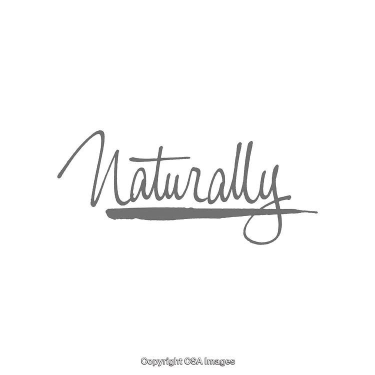 Stylish Handwritten 'Naturally' On White Minimal Design