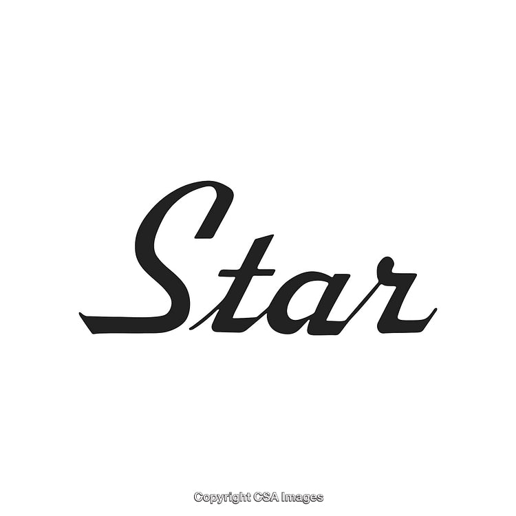 Elegant Handwritten Text Displaying the Word 'Star' on a Clean Background