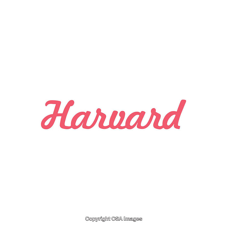 Elegant Script Typography Featuring the Word Harvard in Soft Red Color