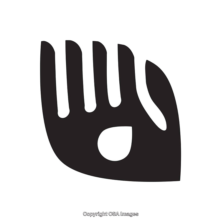 Black and White Hand Line Art Illustration with Abstract Design Elements