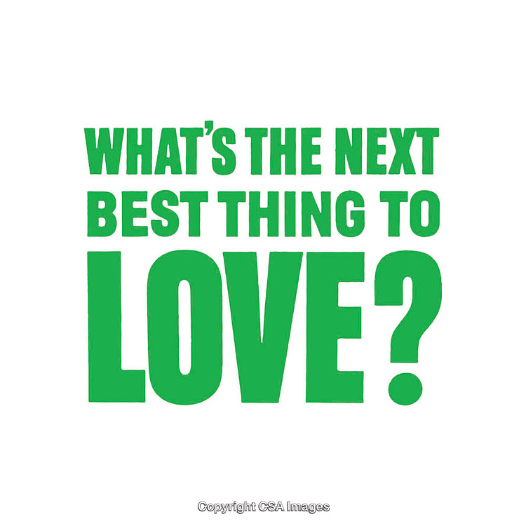 Bold Text About Love in a Minimalist Green and White Design
