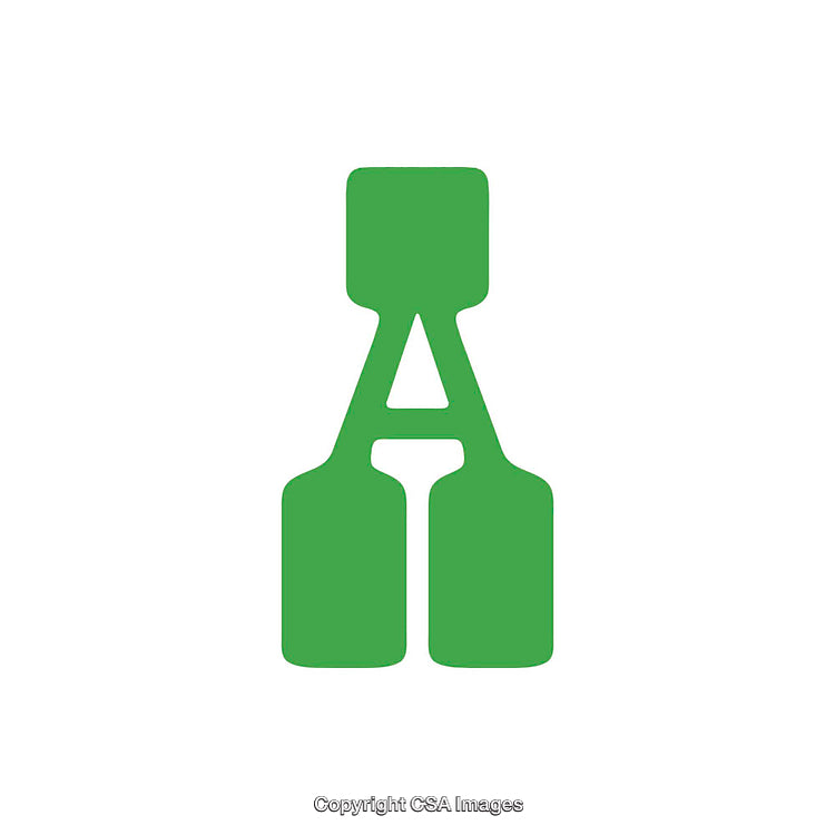 Creative Green Letter A Design Isolated on a White Background