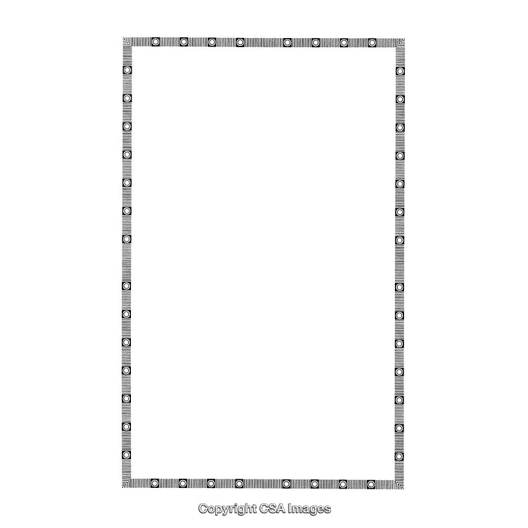 Black and White Border Design with Elegant Geometric Patterns