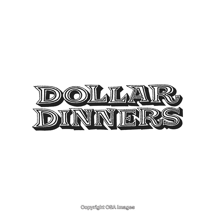 Dollar Dinners Logo in Bold Vintage Typography