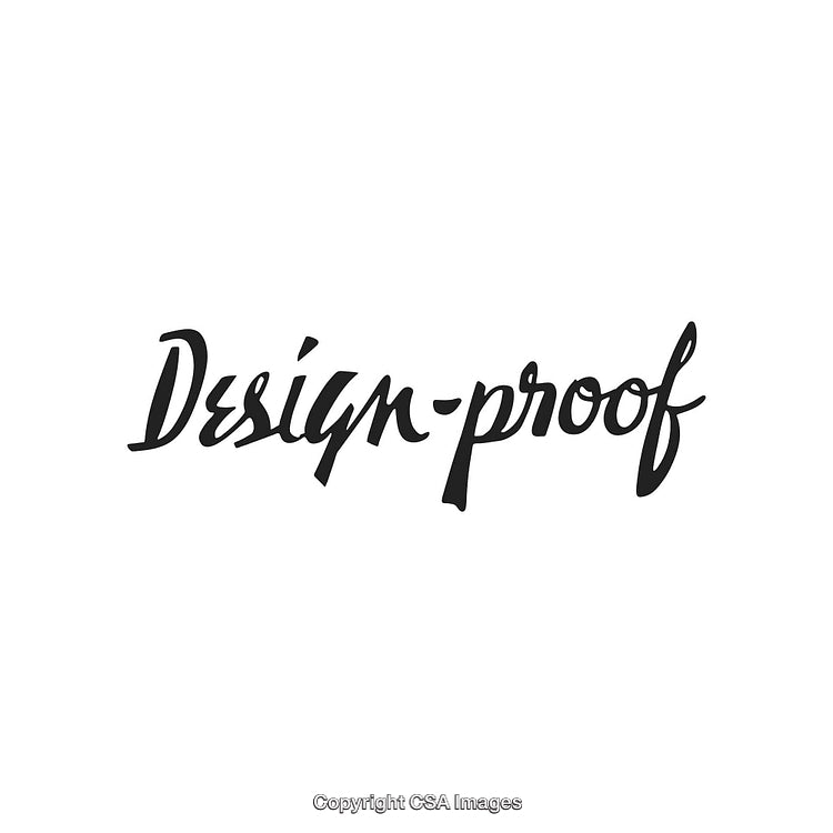 Stylish Handwritten Font Demonstrating 'Design-Proof' on White Background