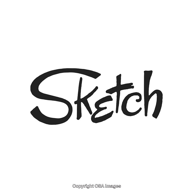 Handwritten Sketch Illustration with Artistic Calligraphy Style
