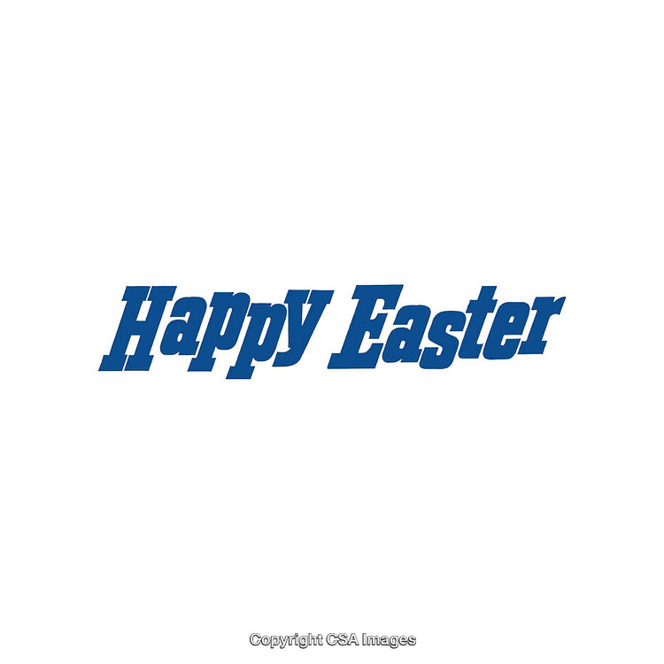 Happy Easter Message on a Minimalistic Blue Font Design