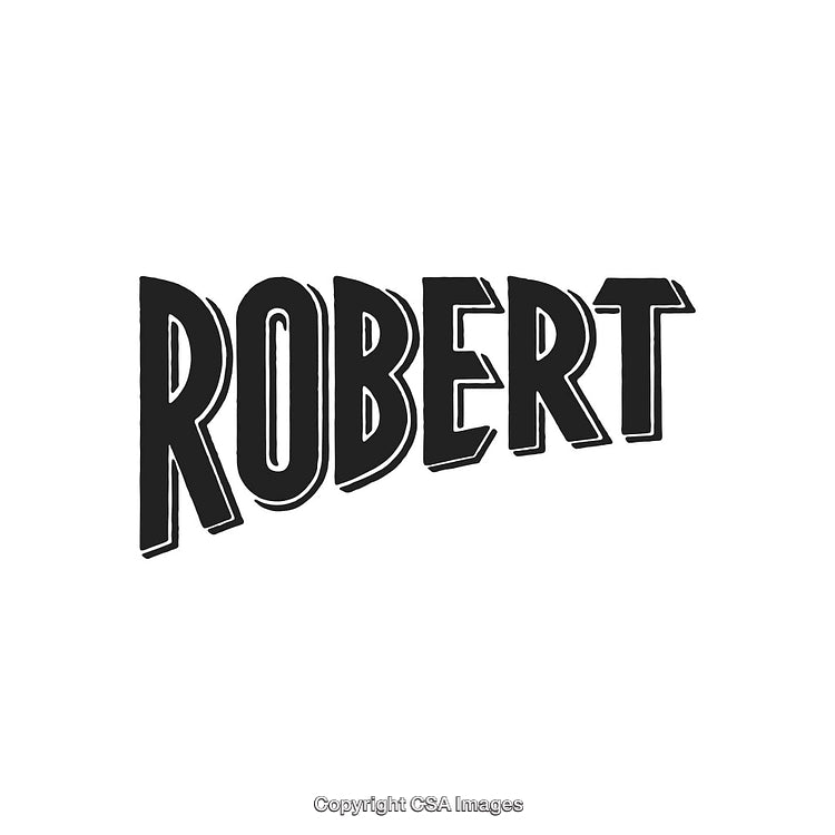 Stylized Black Text Illustration of the Name Robert in Bold Font