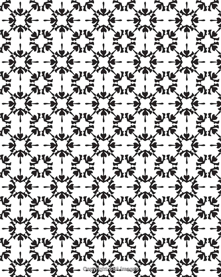Seamless Black and White Floral Pattern for Decorative Backgrounds