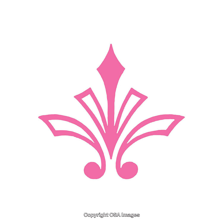 Pink Decorative Ornamental Design on White Background Elegant Stylish Pattern