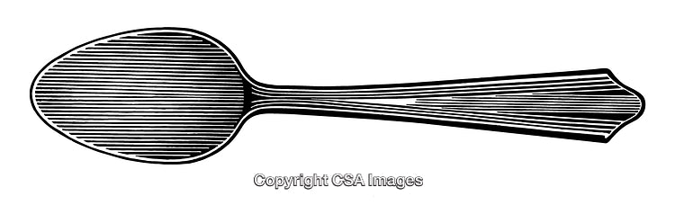 Intricately Detailed Black and White Spoon Illustration Art