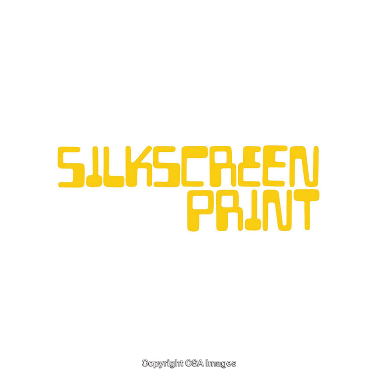 Creative Yellow Text Design for Silkscreen Printing Applications