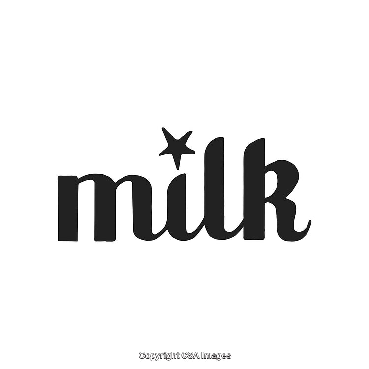 Stylish Handwritten Milk Logo with Unique Star Design Element