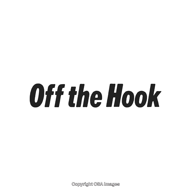 Dynamic Typography Display Featuring the Phrase "Off the Hook" in Bold Style