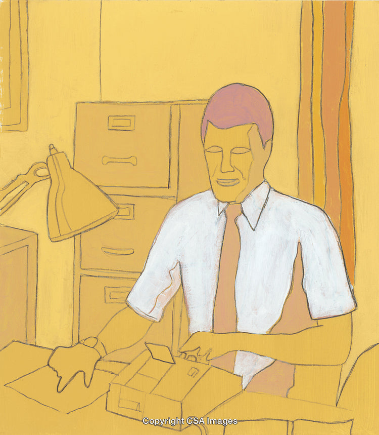 Man Working at Desk
