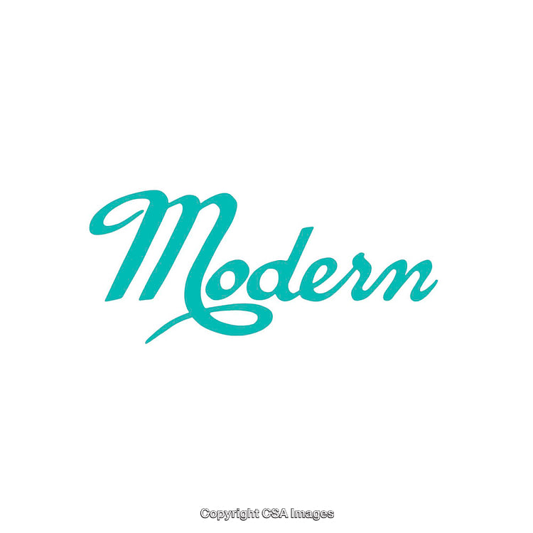 Turquoise Modern Calligraphy Word Art on White Background